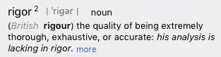 rigor